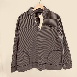 State of Mine pull over Sweat Shirt Stripes 1/4 Sz XL